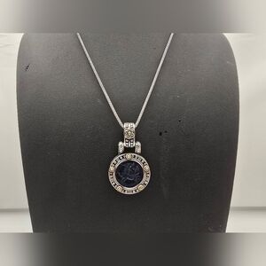 FLLI MENEGATTI ITALY 14K GOLD STERLING NECKLACE